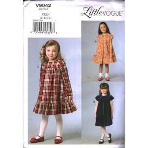 9042 Vogue Little Vogue‎ Girls Dress Sewing Pattern Size CUT to 2 Toddler OOP